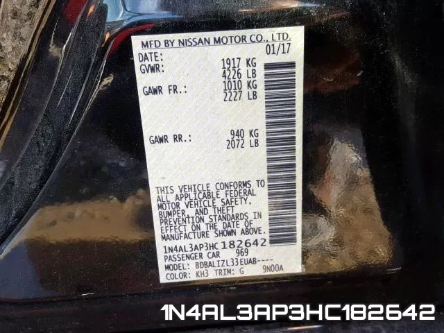 1N4AL3AP3HC182642 фото 2