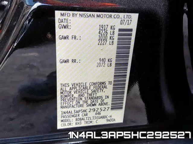 1N4AL3AP5HC292527 фото 2