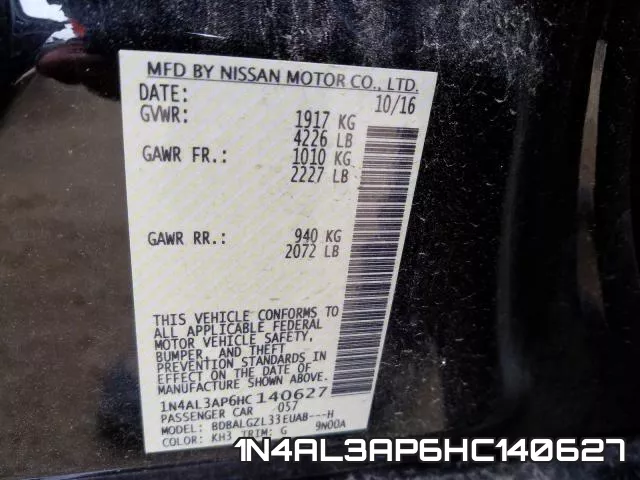 1N4AL3AP6HC140627 фото 2