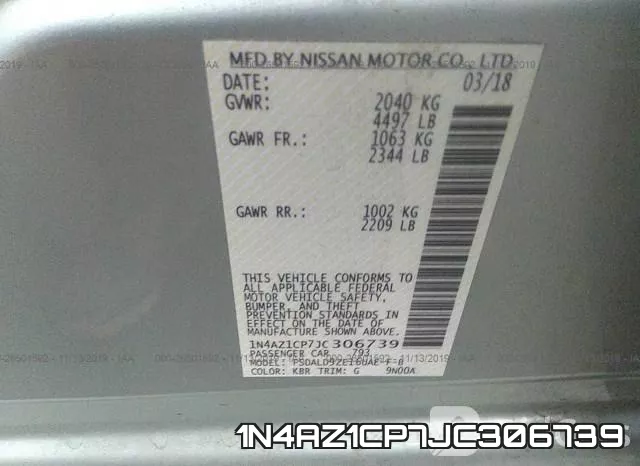 1N4AZ1CP7JC306739 фото 10