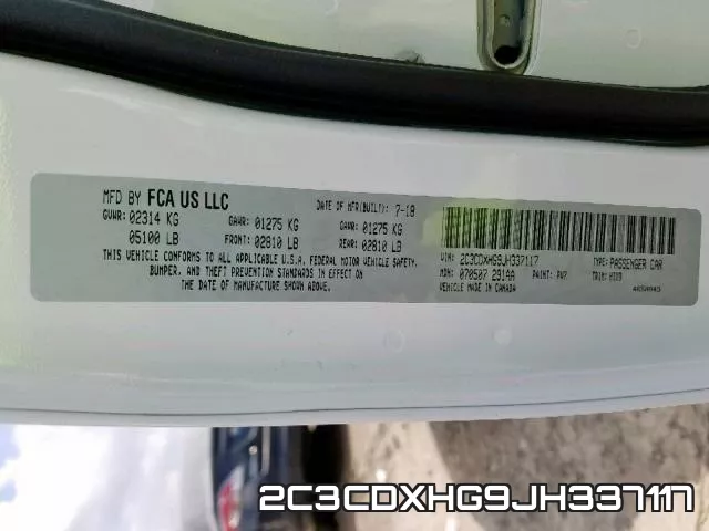 2C3CDXHG9JH337117 фото 2