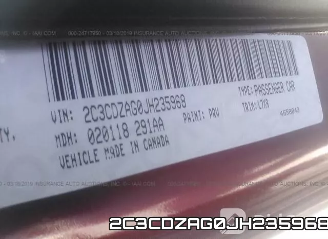 2C3CDZAG0JH235968 фото 10