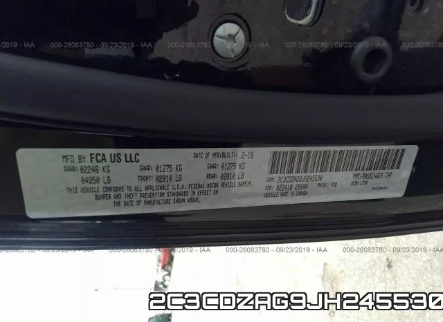2C3CDZAG9JH245530 фото 10