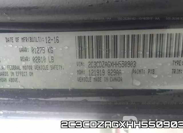 2C3CDZAGXHH550903 фото 10
