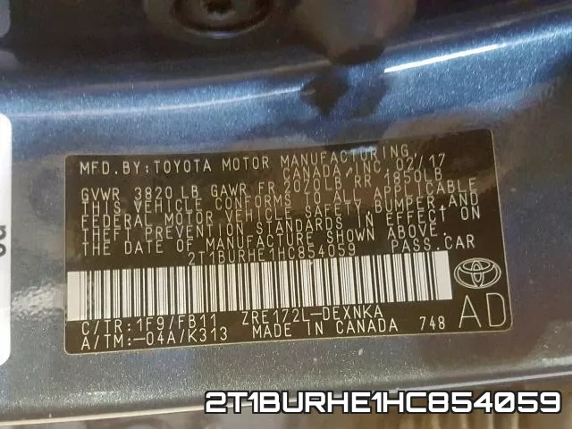 2T1BURHE1HC854059 фото 2