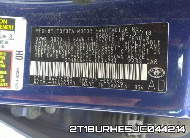 2T1BURHE5JC044214 фото 10