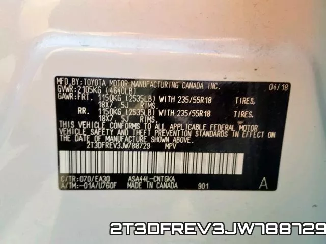 2T3DFREV3JW788729 фото 2