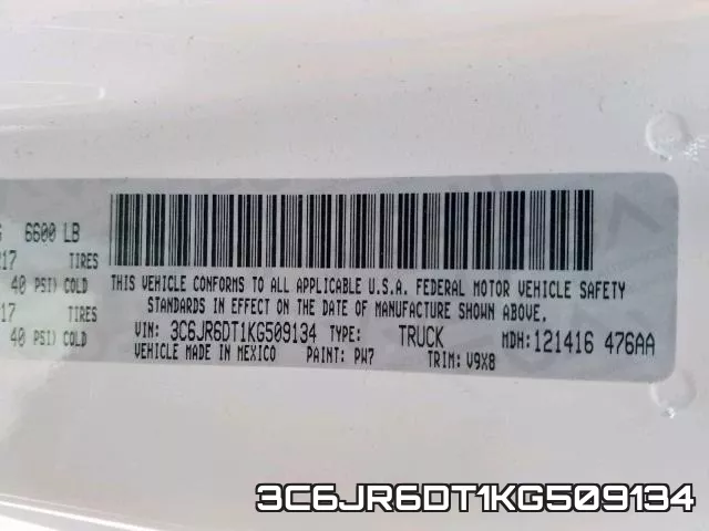 3C6JR6DT1KG509134 фото 2