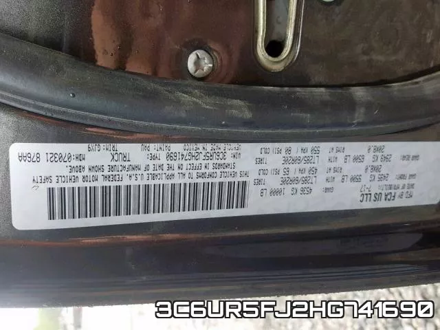 3C6UR5FJ2HG741690 фото 2