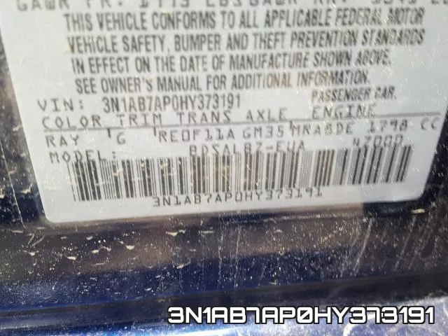 3N1AB7AP0HY373191 фото 2
