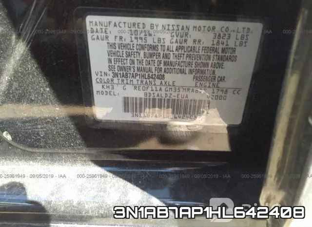 3N1AB7AP1HL642408 фото 10