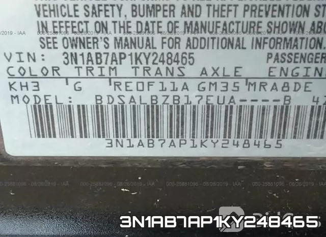 3N1AB7AP1KY248465 фото 10