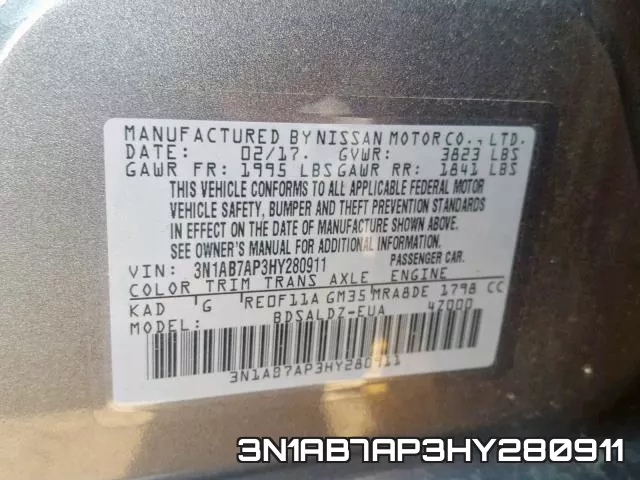 3N1AB7AP3HY280911 фото 2