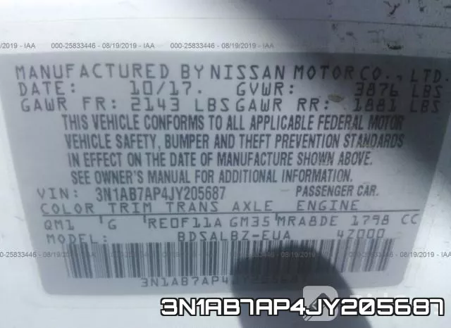 3N1AB7AP4JY205687 фото 10
