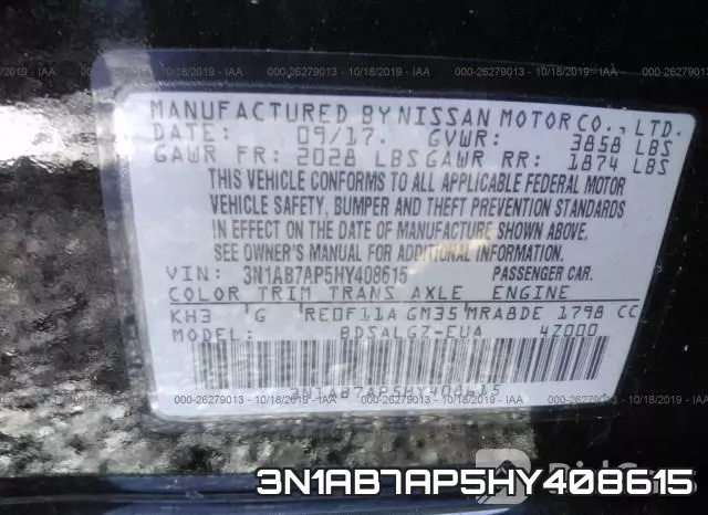 3N1AB7AP5HY408615 фото 10