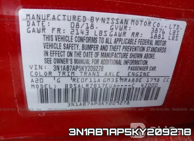 3N1AB7AP5KY209278 фото 10