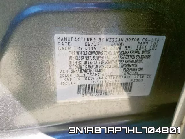 3N1AB7AP7HL704801 фото 2