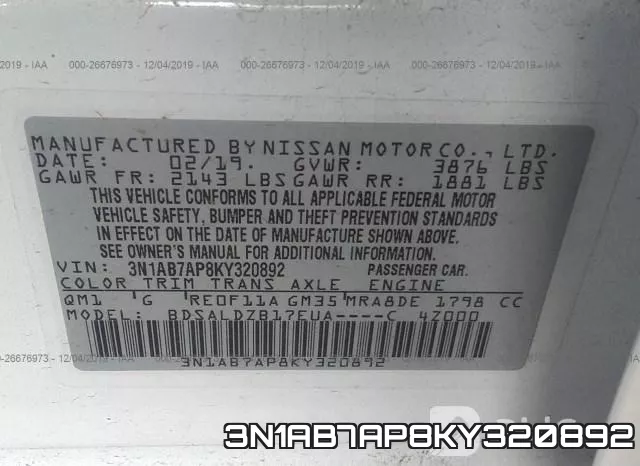 3N1AB7AP8KY320892 фото 10