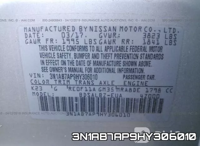 3N1AB7AP9HY306010 фото 10
