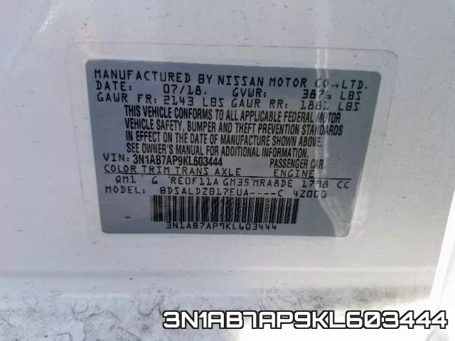 3N1AB7AP9KL603444 фото 2