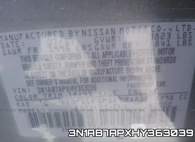 3N1AB7APXHY363039 фото 10