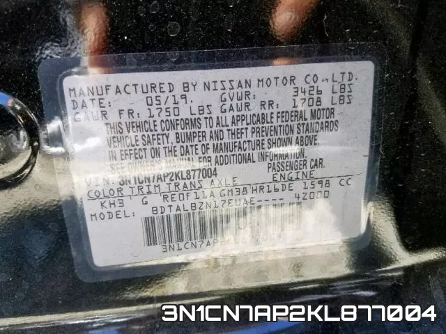 3N1CN7AP2KL877004 фото 2