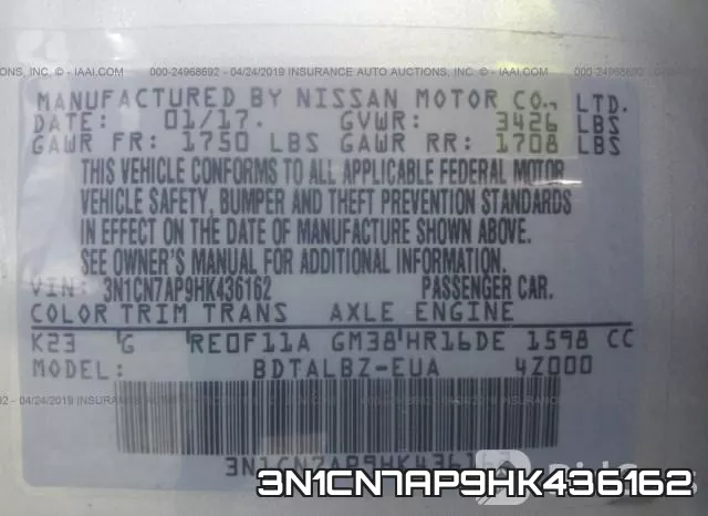 3N1CN7AP9HK436162 фото 10