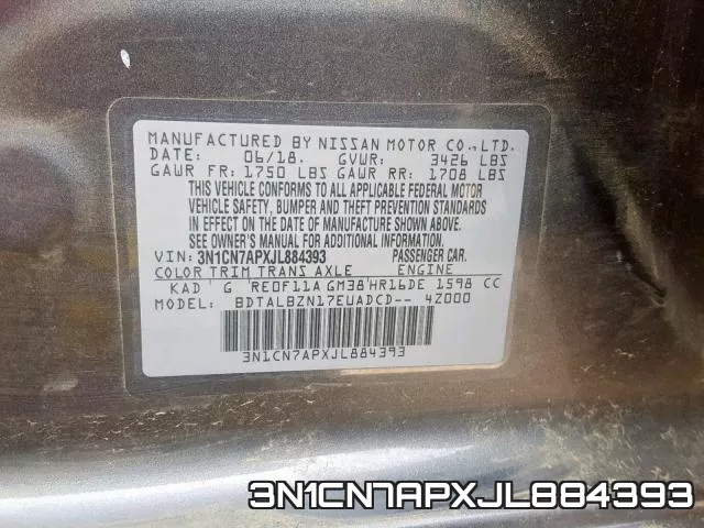 3N1CN7APXJL884393 фото 2