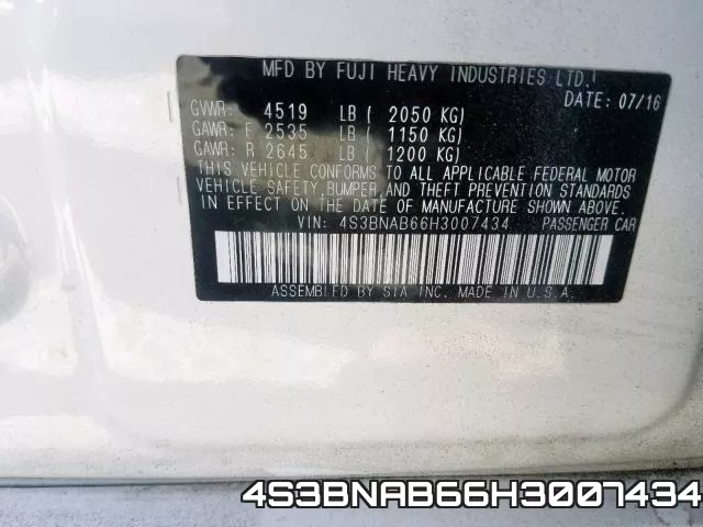 4S3BNAB66H3007434 фото 2