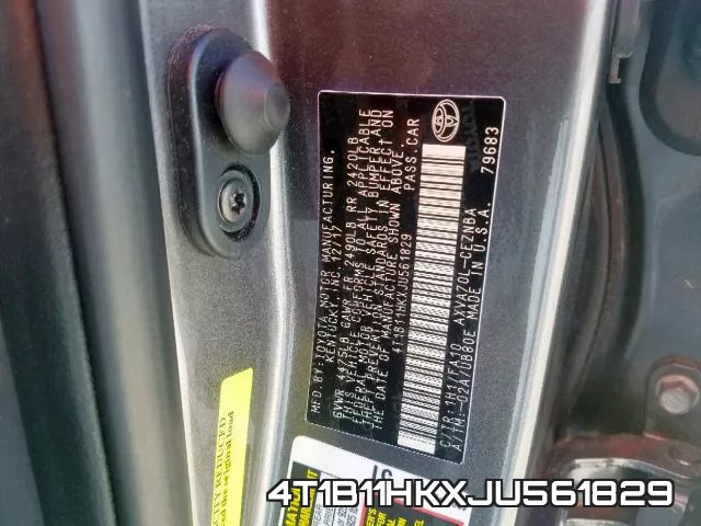 4T1B11HKXJU561829 фото 2
