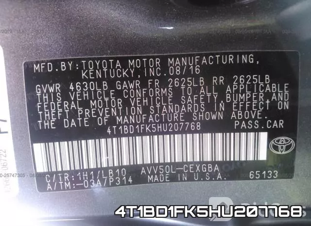 4T1BD1FK5HU207768 фото 10