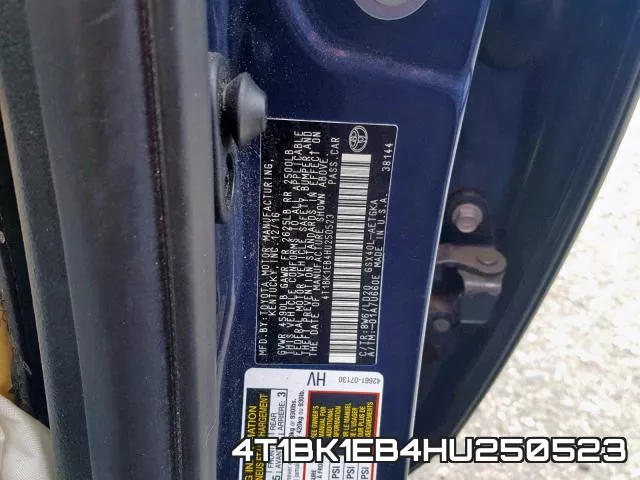 4T1BK1EB4HU250523 фото 2
