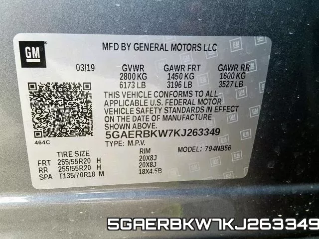 5GAERBKW7KJ263349 фото 2