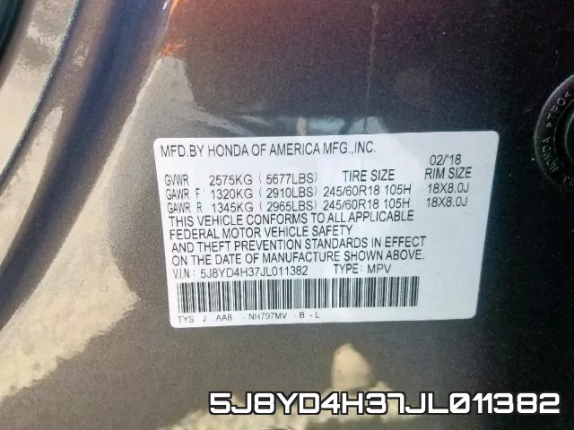 5J8YD4H37JL011382 фото 2