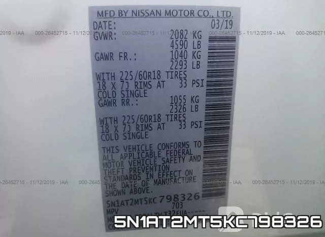 5N1AT2MT5KC798326 фото 10