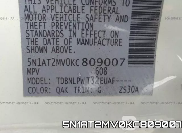 5N1AT2MV0KC809007 фото 10