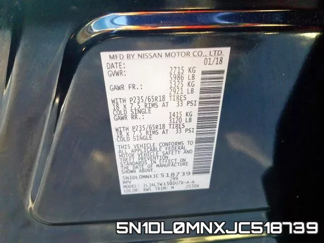 5N1DL0MNXJC518739 фото 2