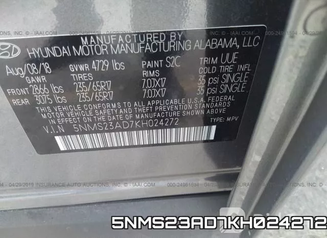 5NMS23AD7KH024272 фото 9