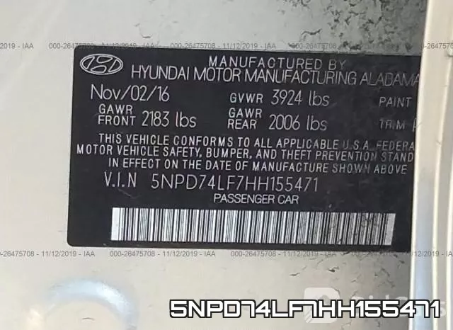 5NPD74LF7HH155471 фото 10