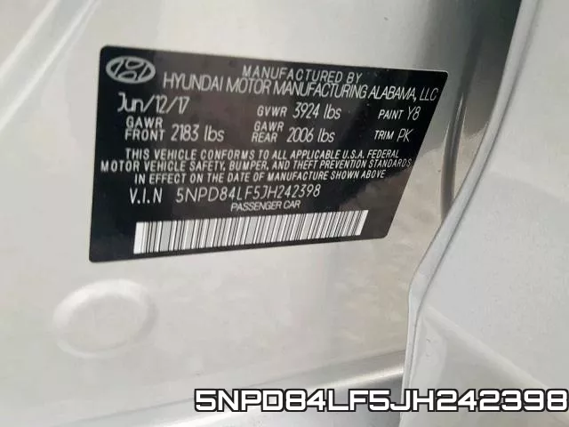 5NPD84LF5JH242398 фото 2