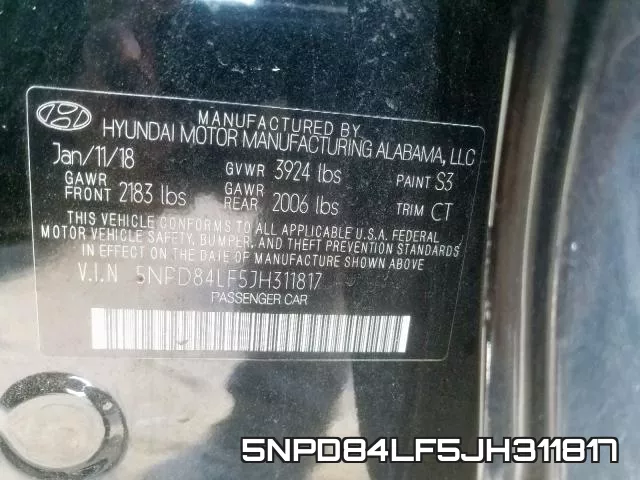 5NPD84LF5JH311817 фото 2