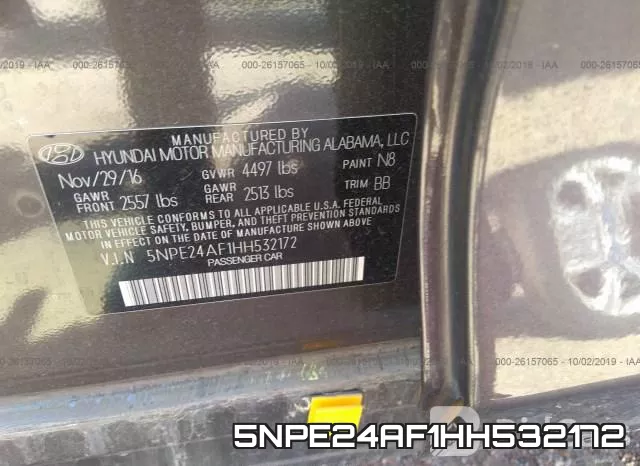 5NPE24AF1HH532172 фото 10