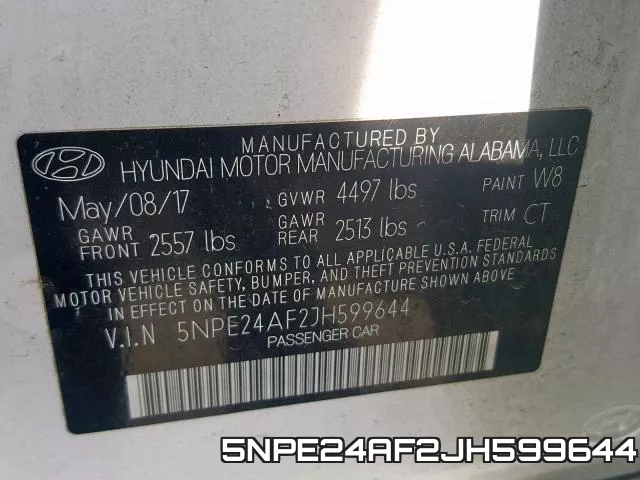 5NPE24AF2JH599644 фото 2