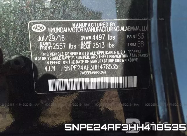 5NPE24AF3HH478535 фото 10