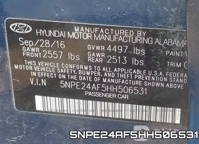 5NPE24AF5HH506531 фото 10