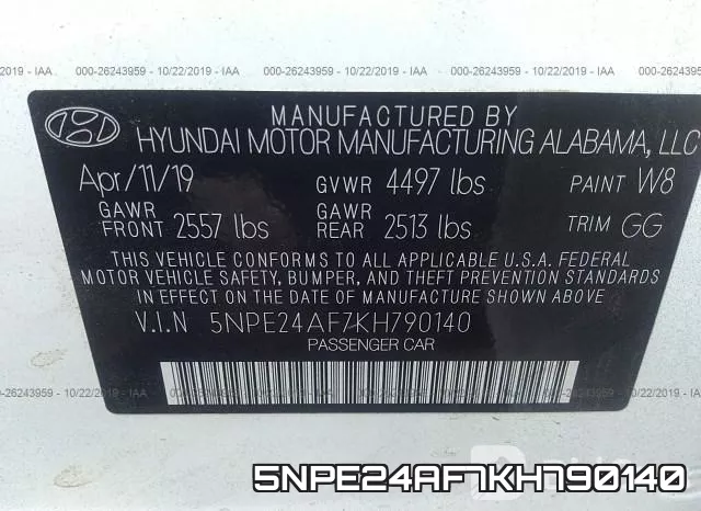 5NPE24AF7KH790140 фото 10