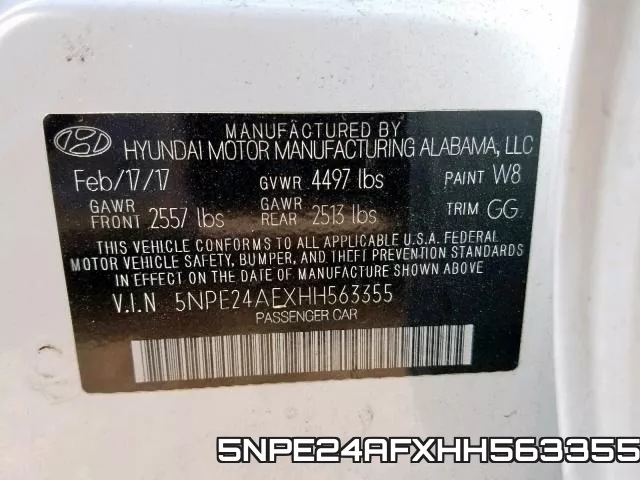 5NPE24AFXHH563355 фото 2