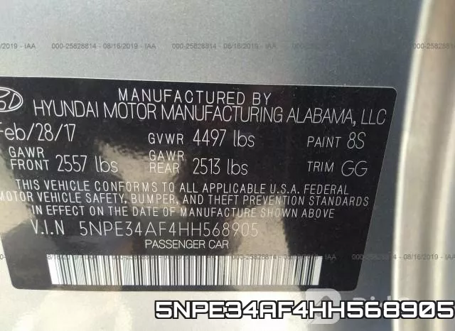 5NPE34AF4HH568905 фото 10