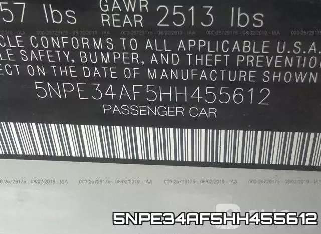5NPE34AF5HH455612 фото 10