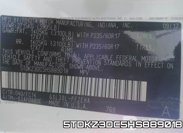 5TDKZ3DC5HS889018 фото 10